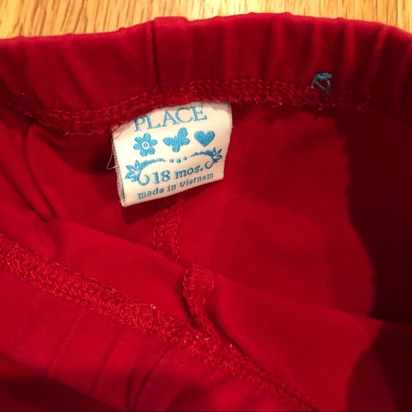 Children’s Place Girls Pants Red with Ruching 18M - Picture 4 of 4